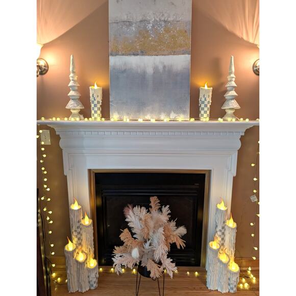 Mackenzie Childs Crystal Palace Sterling Check Stripe Tabletop Finial 19" - Picture 2 of 3